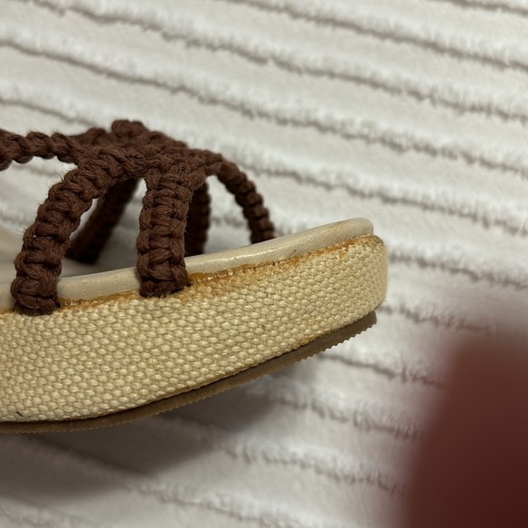 Colin Stuart Women’s Brown Knit Wedge Sandal/ Sz 7.5 - Picture 7 of 7